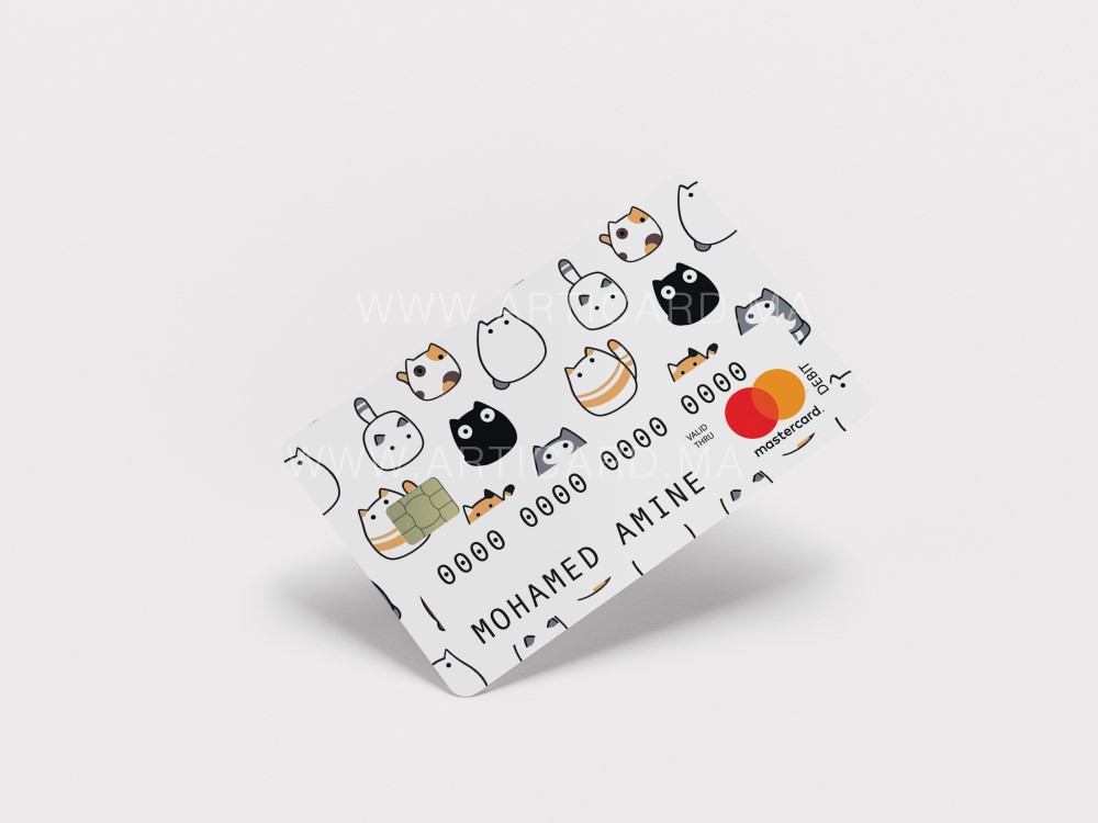 Kitten in white background - Sticker pour carte bancaire – Image 3
