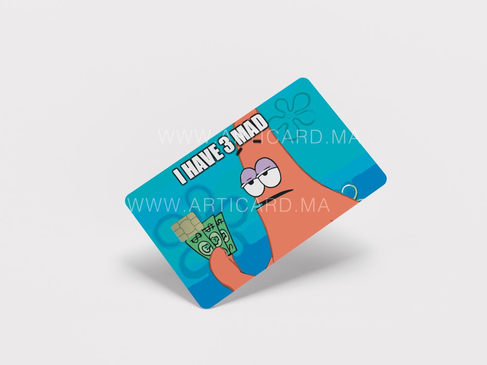 I only have 3 MAD - Sticker pour carte bancaire