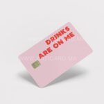 Drinks are on me - Sticker pour carte bancaire