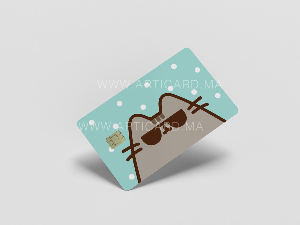 Cute cat - Sticker pour carte bancaire