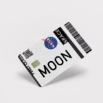 One-way ticket to the moon - Sticker pour carte bancaire