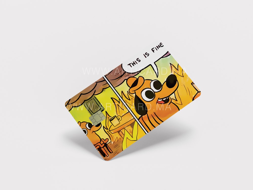 I'm fine - Sticker pour carte bancaire
