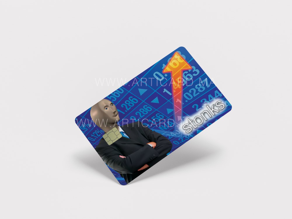 Stonks - Sticker pour carte bancaire